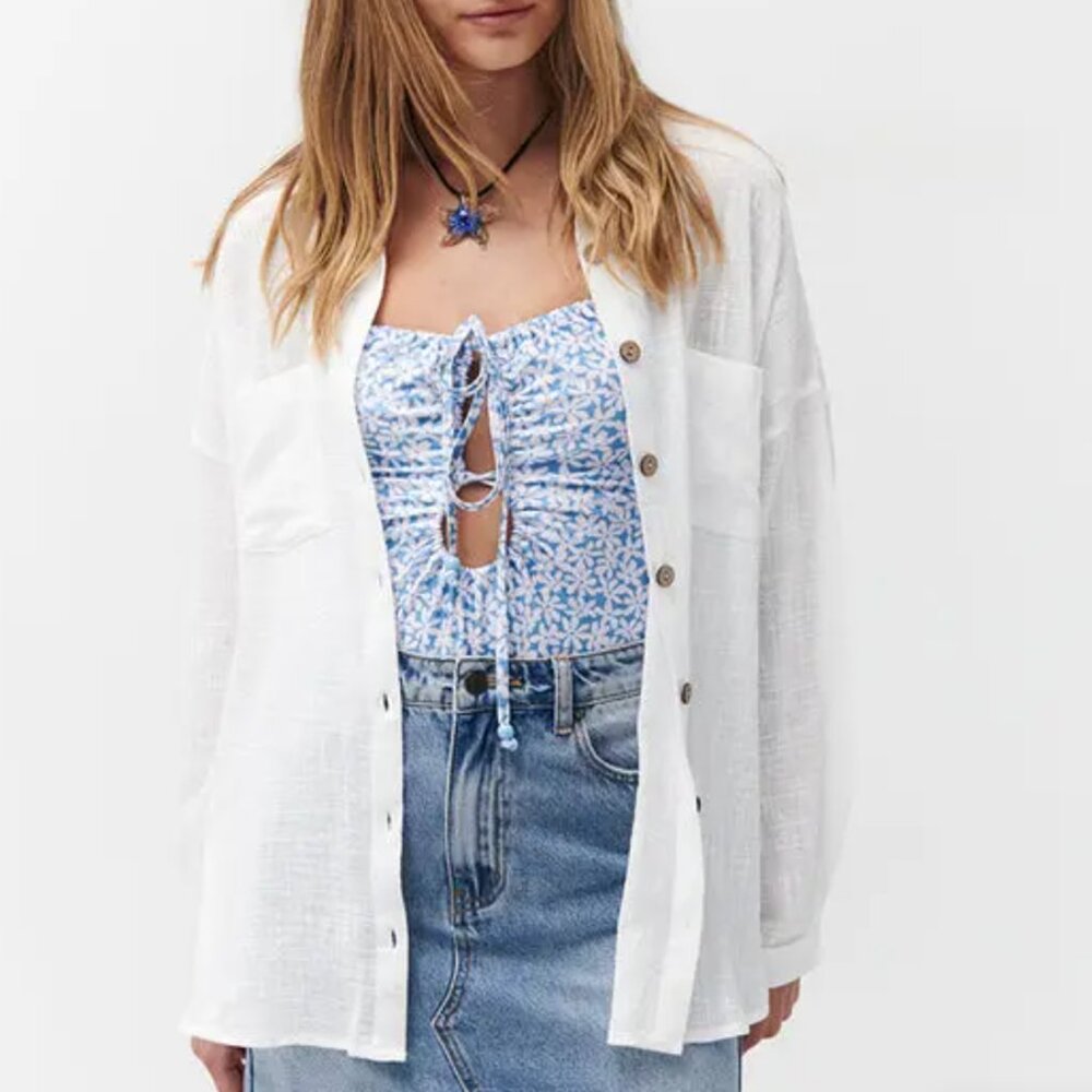 Ghanda Frankie Shirt in White